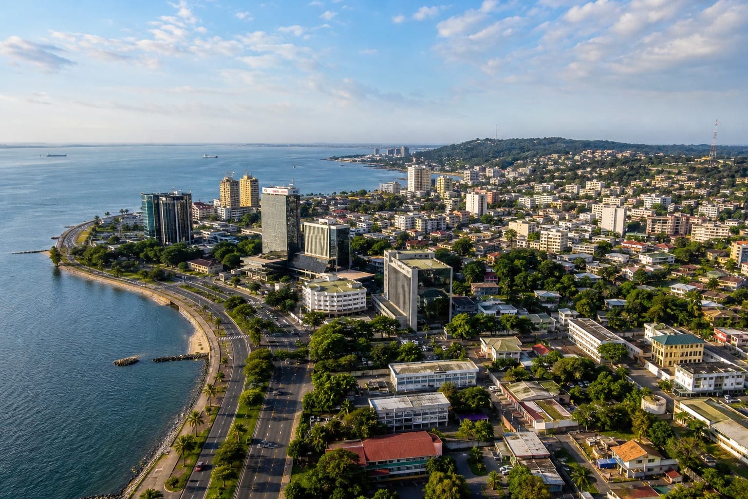 Vue aérienne de Libreville, Gabon